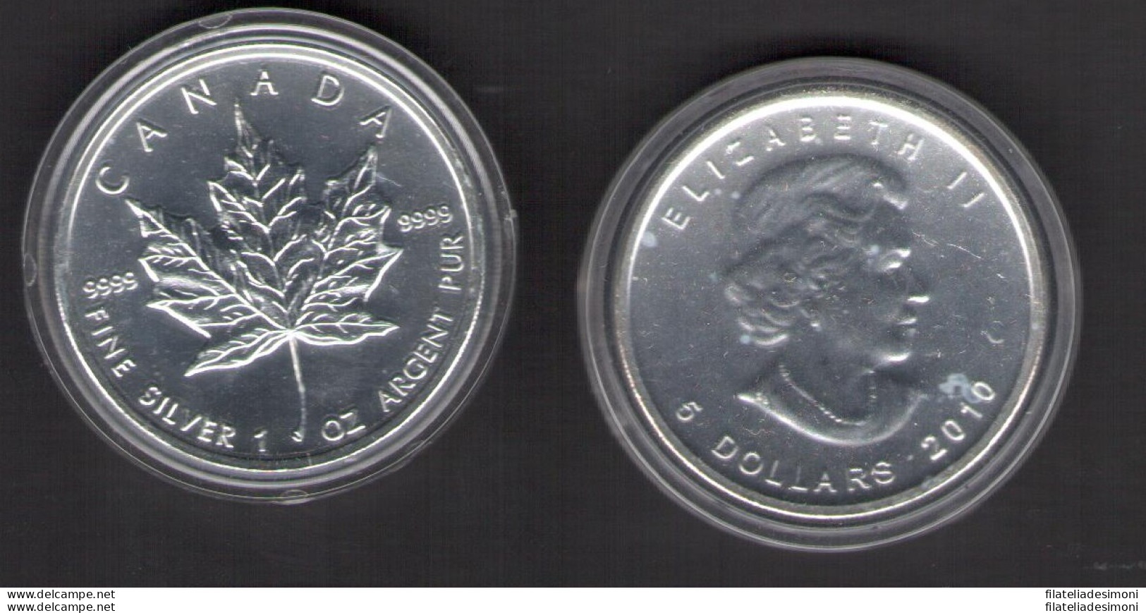 2010 Canada - 5 Dollari Foglia D'Acero - 1 Oncia Argento 999 - 31,10 Grammi - FD - Zonder Classificatie