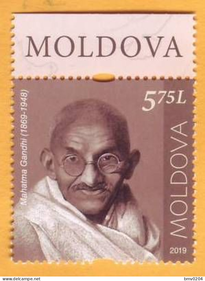 2019 Moldova Moldavie   Mahatma Gandhi India 1v Mint - Mahatma Gandhi