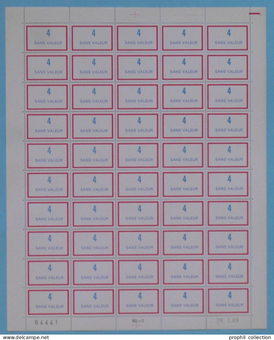 FICTIF N° 246 F246 En FEUILLE COMPLÈTE De 50 TIMBRES NEUF ** Avec COIN DATÉ Du 25.1.89 (1989) - Finti