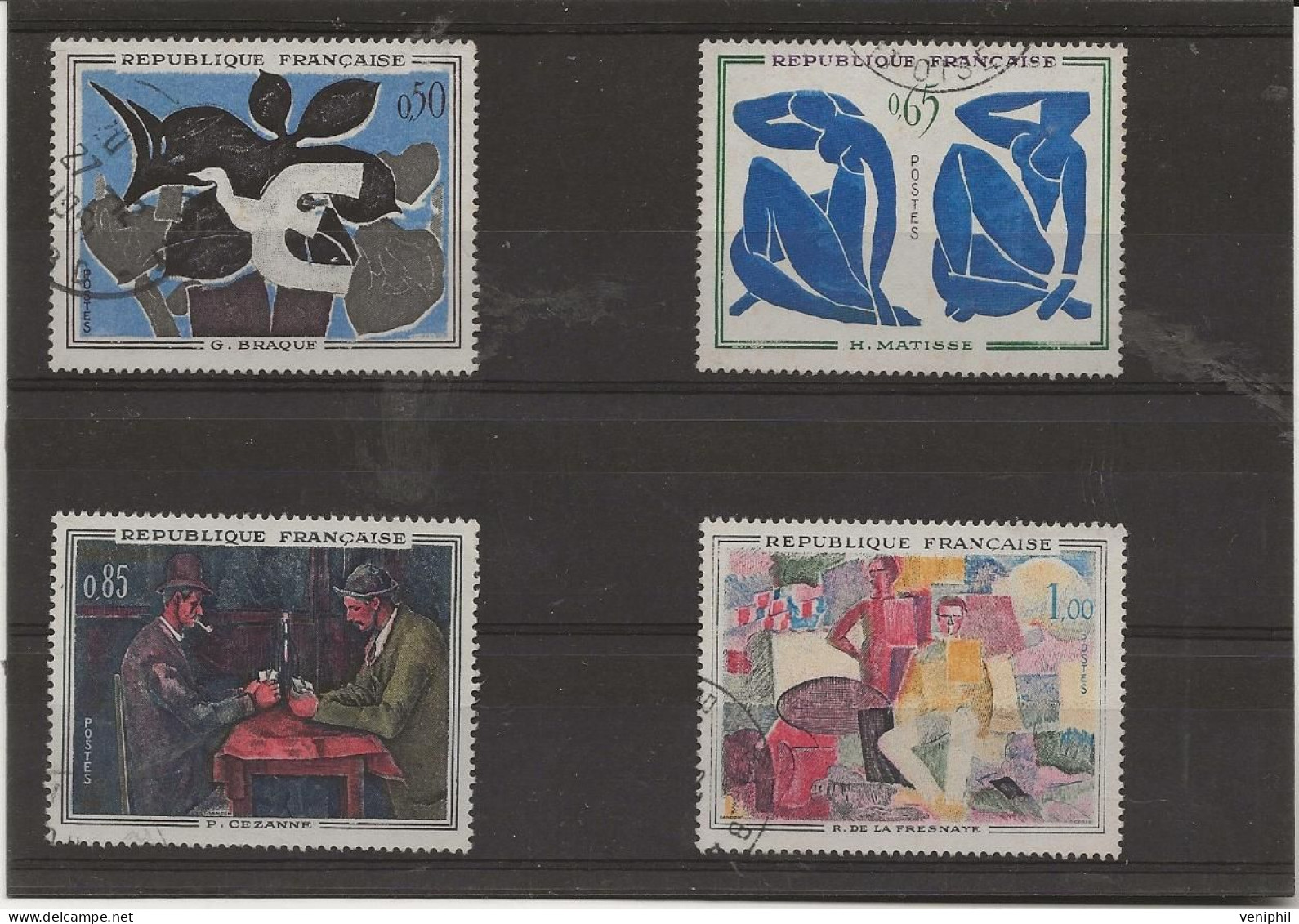 SERIE TABLEAUX  OBLTEREE -N° 1319 A 1322 - ANNEE 1961 - Used Stamps