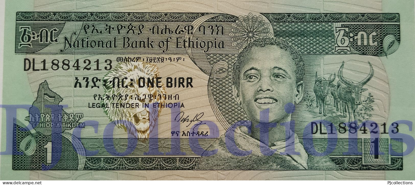 ETHIOPIA 1 BIRR 1991 PICK 41a UNC - Etiopía