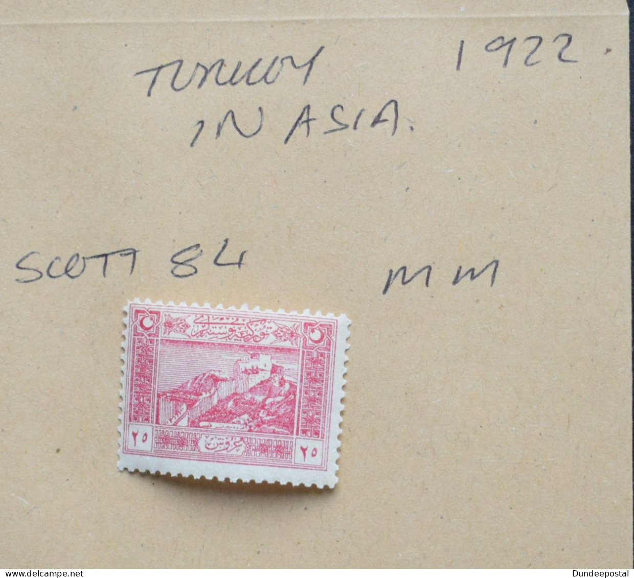 TURKEY In Asia STAMPS Sc84   1922  ~~L@@K~~ - Nuovi