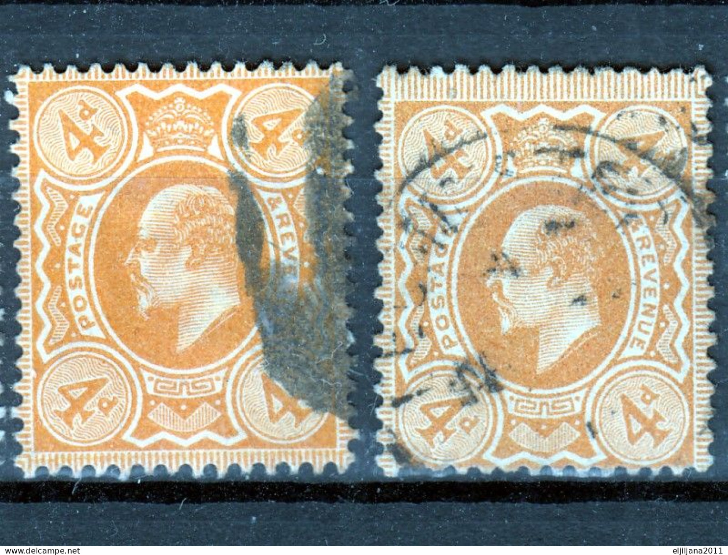 Great Britain - GB / UK 1902 - 1913 ⁕ KEVII. 30v used / shades / unchecked - see scan