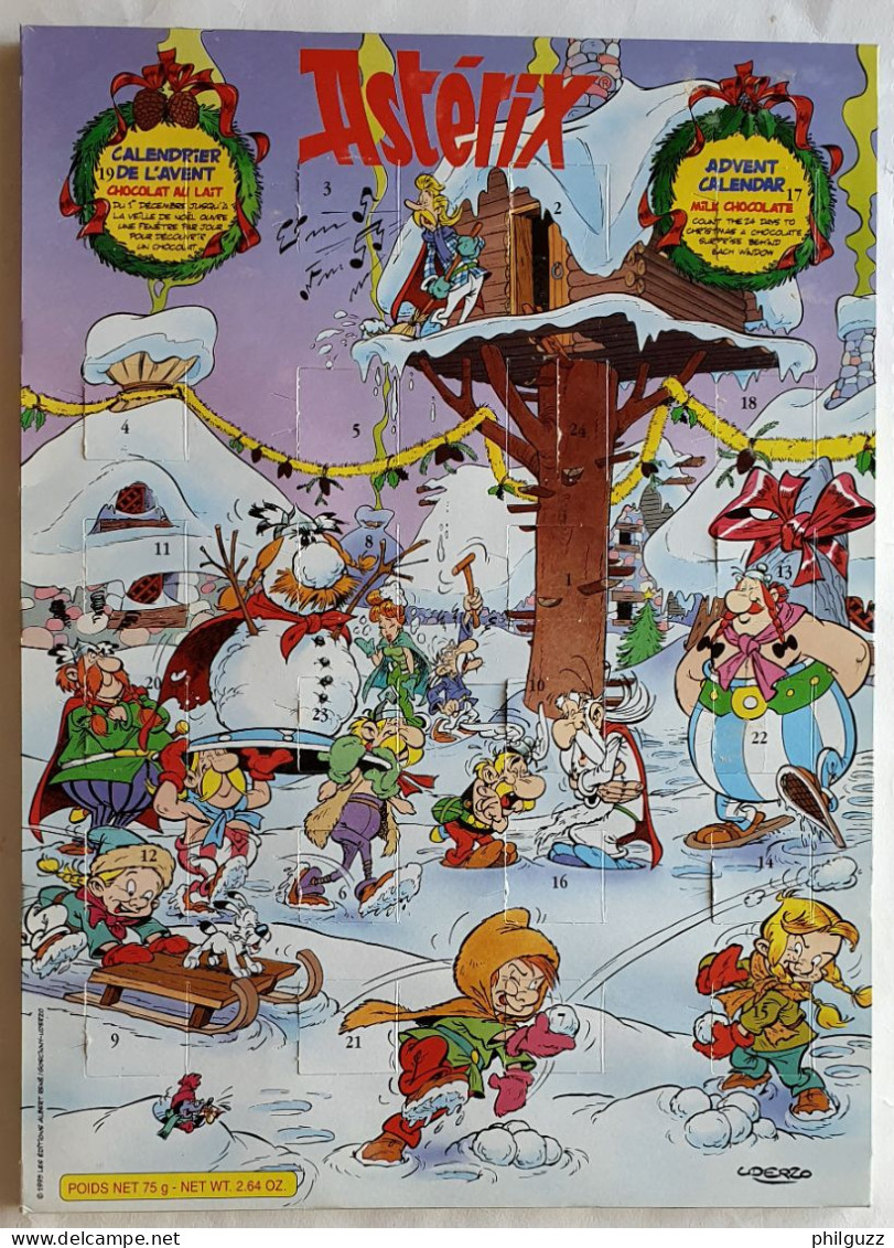 CALENDRIER DE L'AVENT JACQUOT ASTERIX MAISON D'ASSURANCETOURIX 1995 VIDE UDERZO GOSCINNY - Agenda & Kalender