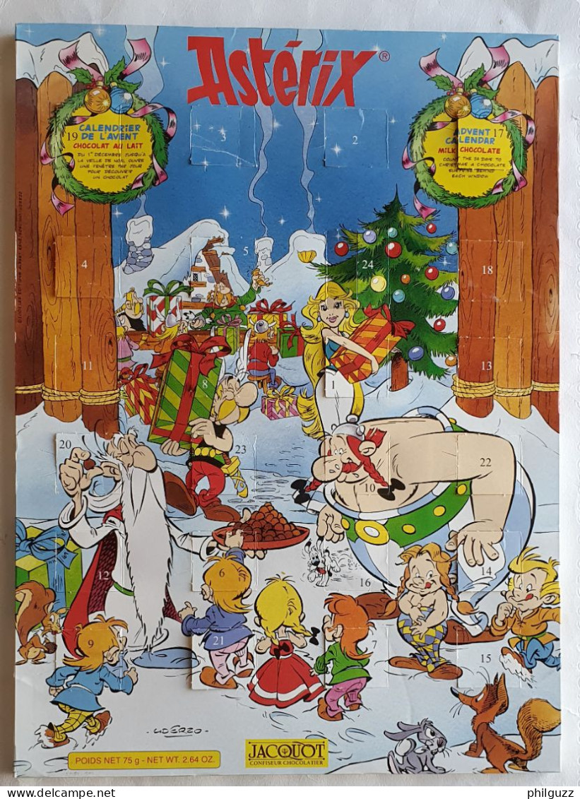 CALENDRIER DE L'AVENT JACQUOT ASTERIX ENTREE CADEAUX 2002  VIDE UDERZO GOSCINNY - Diaries