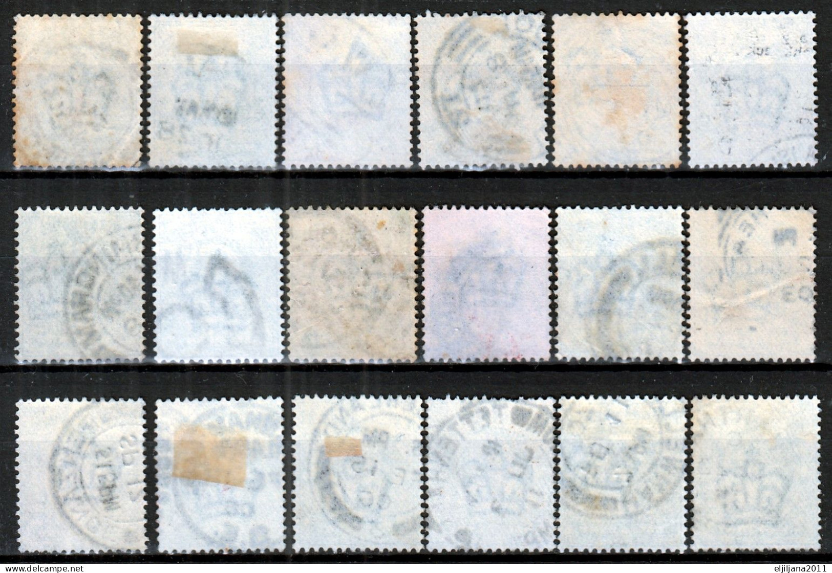 Great Britain - GB / UK 1902 - 1904 ⁕ KEVII. Half penny 18v used / shades / unchecked - postmark - see scan