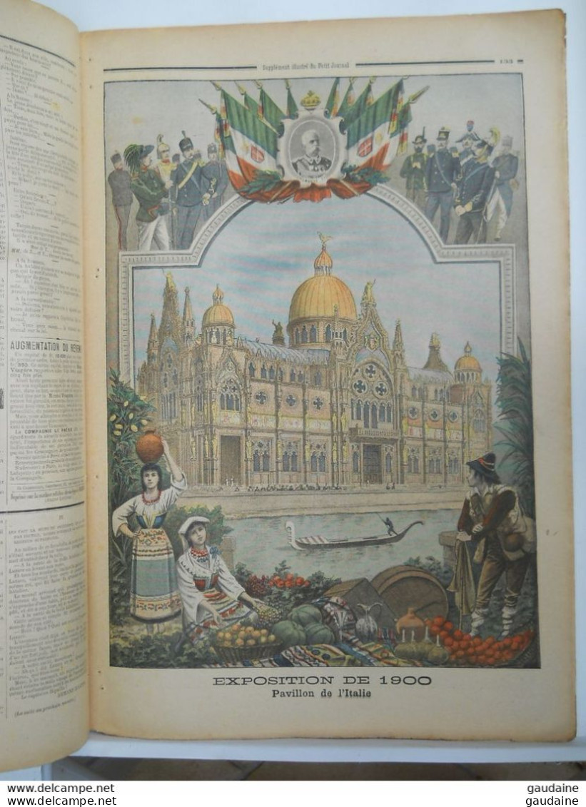 LE PETIT JOURNAL N° 493 - 29 AVRIL 1900 - EXPOSITION 1900 - PAVILLON DE L'ITALIE - GENERAL VILLEBOIS-MAREUIL - Le Petit Journal