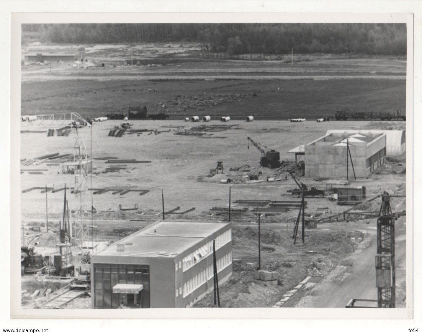 ° 64 ° LACQ ° AQUITAINECHIMIE - TRAVAUX D'USINE le 14 AVRIL 1960 °  LOT DE 9 PHOTOS °