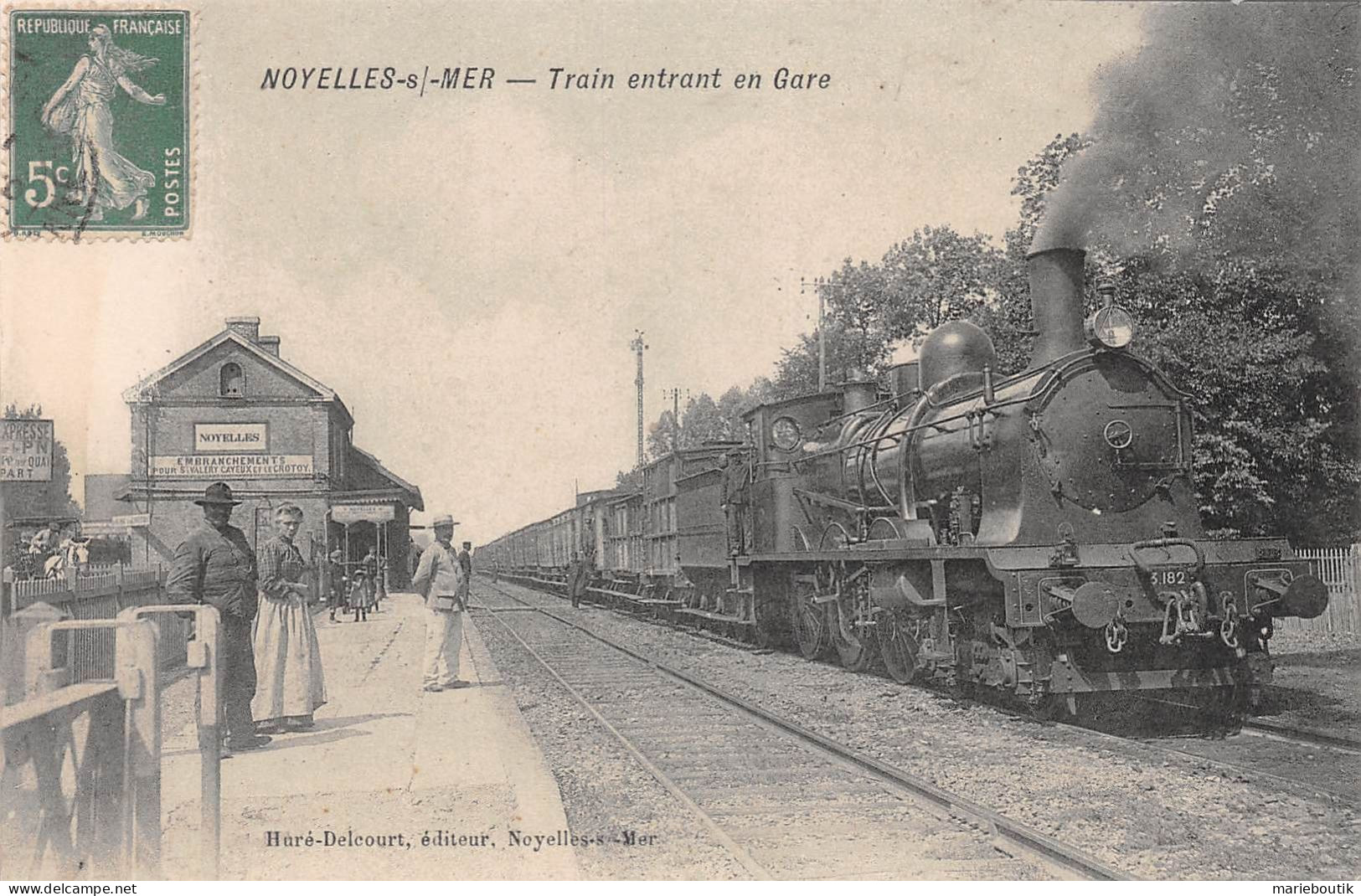 Noyelles Sur Mer – Train Entrant En Gare  - Noyelles-sur-Mer