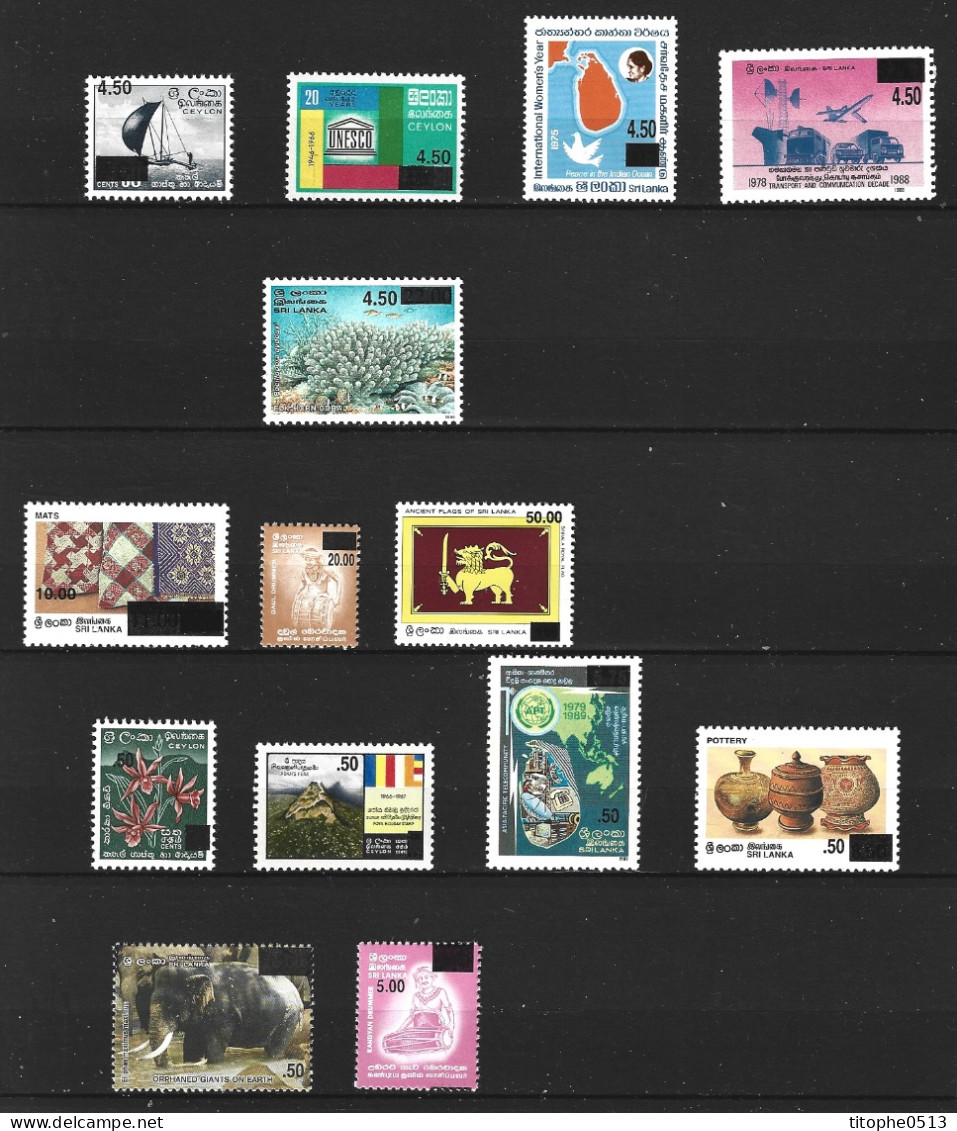 SRI LANKA. Collection Complète Des Timbres Surchargés (overprinted) Pour 2006. RARE. - Sri Lanka (Ceylon) (1948-...)