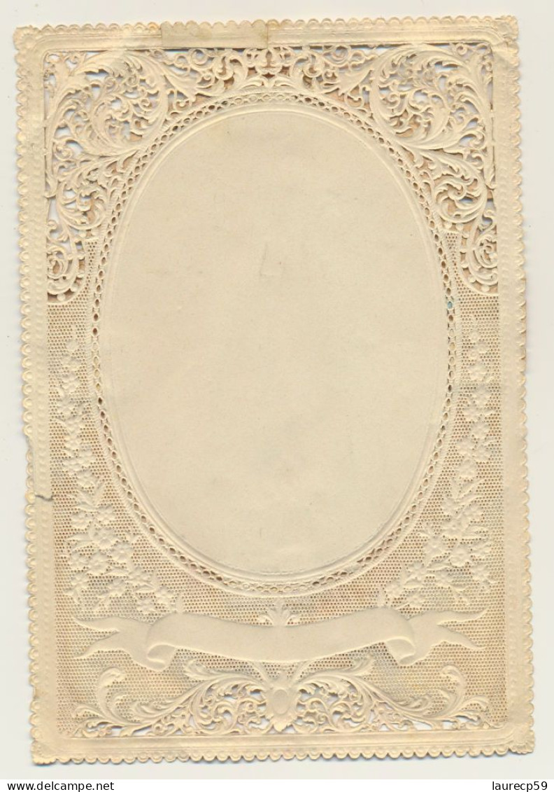 Carte Image Dentelée à Système Communiante Ruban Anges Fleurs.. - Comunioni