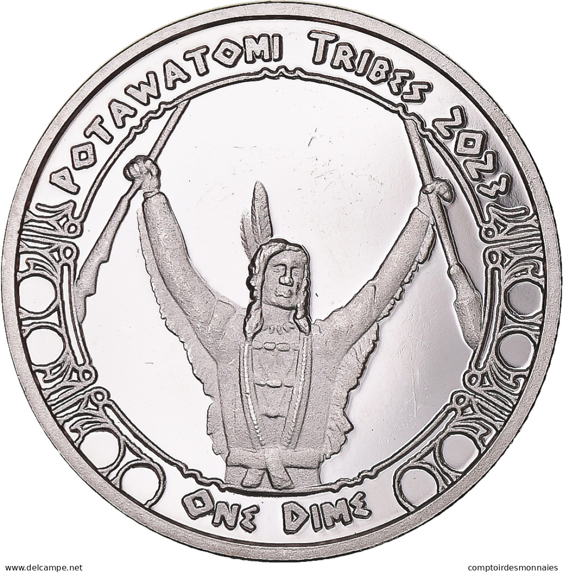 Monnaie, États-Unis, Dime, 2023, Tribus Des Amérindiens. Potawatomi Tribes.BE - Commemorative