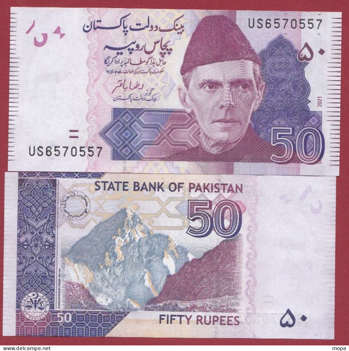 Pakistan-- 50 Rupees--2021 ---UNC --(214) - Pakistan