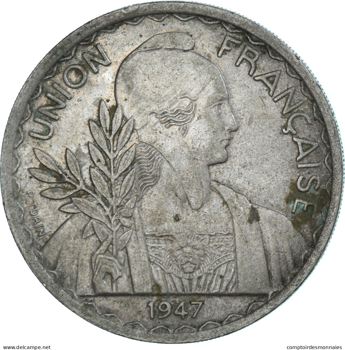 Monnaie, Indochine Française, Piastre, 1947, Paris, TB+, Cupro-nickel, KM:32.2 - Andere & Zonder Classificatie