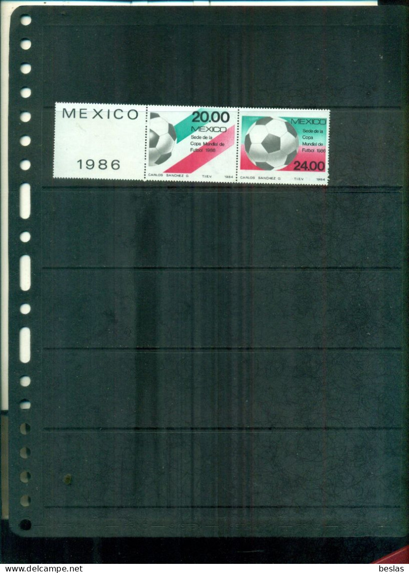 MEXIQUE  CHAMPIONNAT DU MONDE DE FOOTBALL EN 1986  I 2 VAL NEUFS A PARTIR DE 0.75 EUROS - Mexique