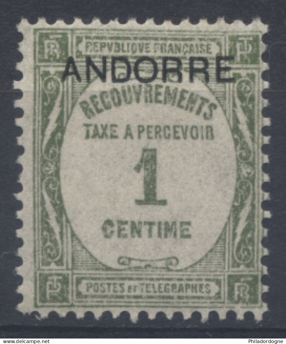 Andorre - Taxe Yvert N° 9 Neuf Et Luxe (MNH) - Cote 7 Euros - Neufs