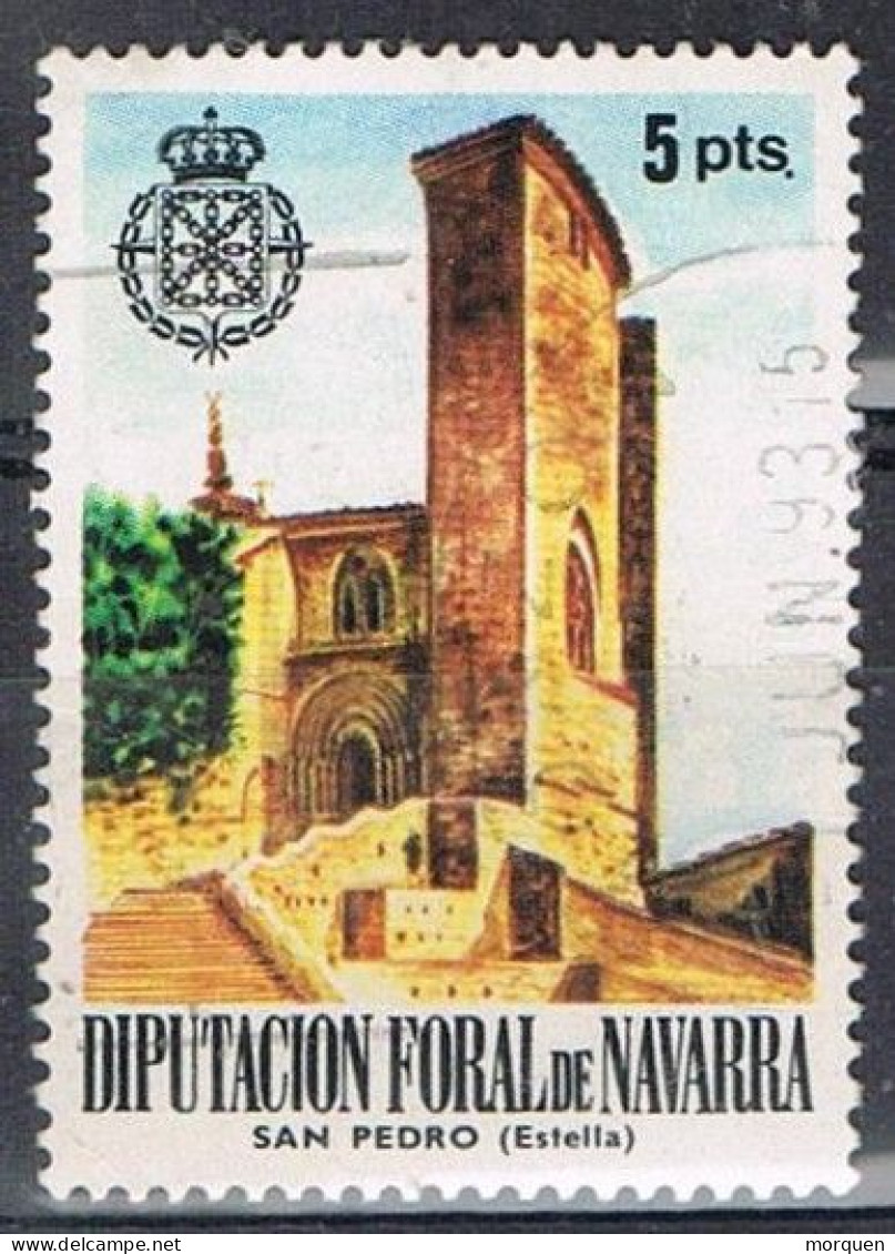 Sello Fiscal Municipal , Diputacion Foral NAVARRA 5 Pts, Local, Fiscal, Vista San Pedro De Estella º - Fiscaux