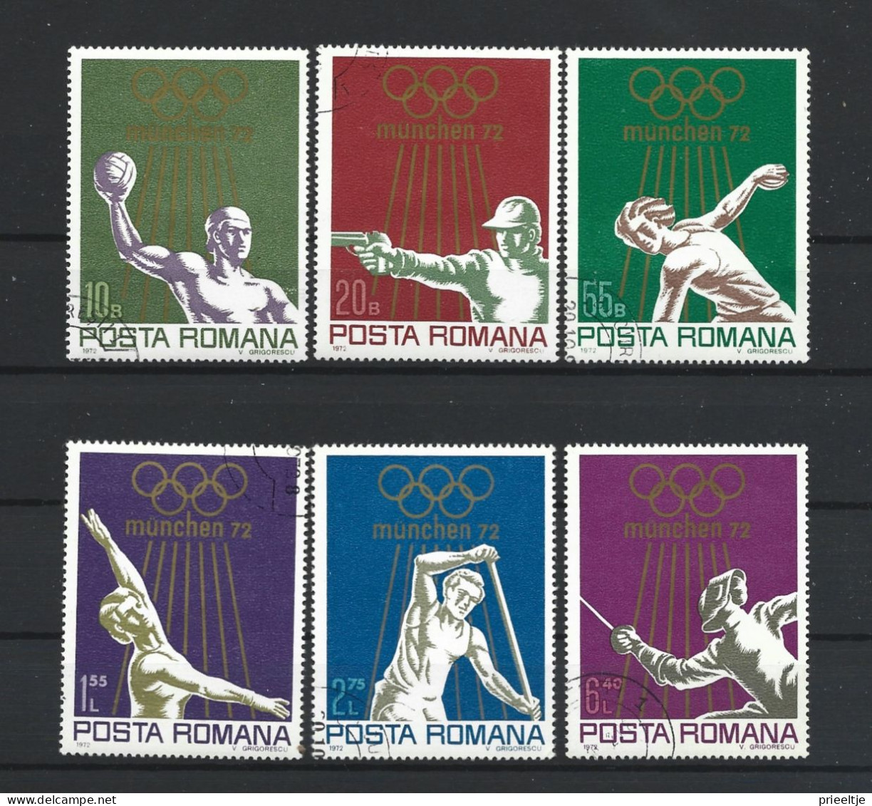 Romania 1972 Ol. Games Munich  Y.T. 2698/2703 (0) - Used Stamps