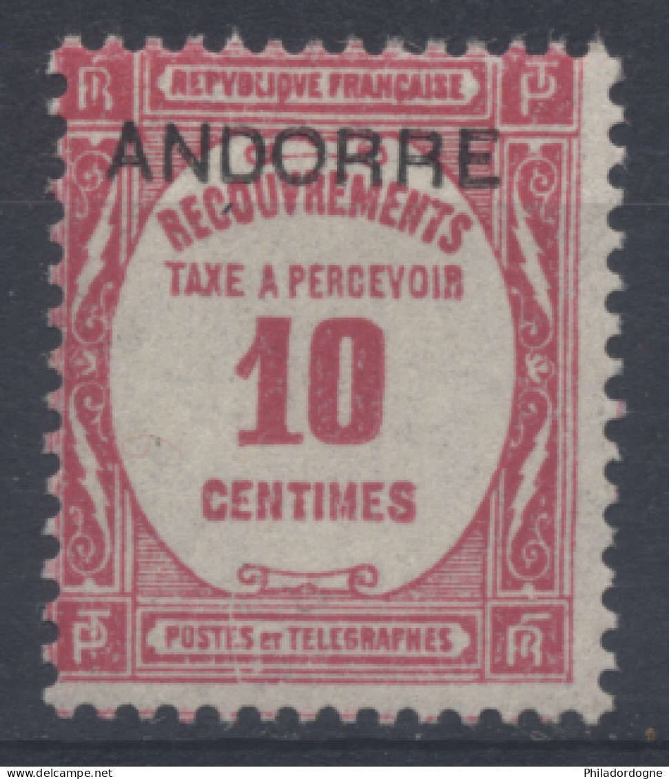 Andorre - Taxe Yvert N° 10 Neuf Et Luxe (MNH) - Cote 15 Euros - Neufs