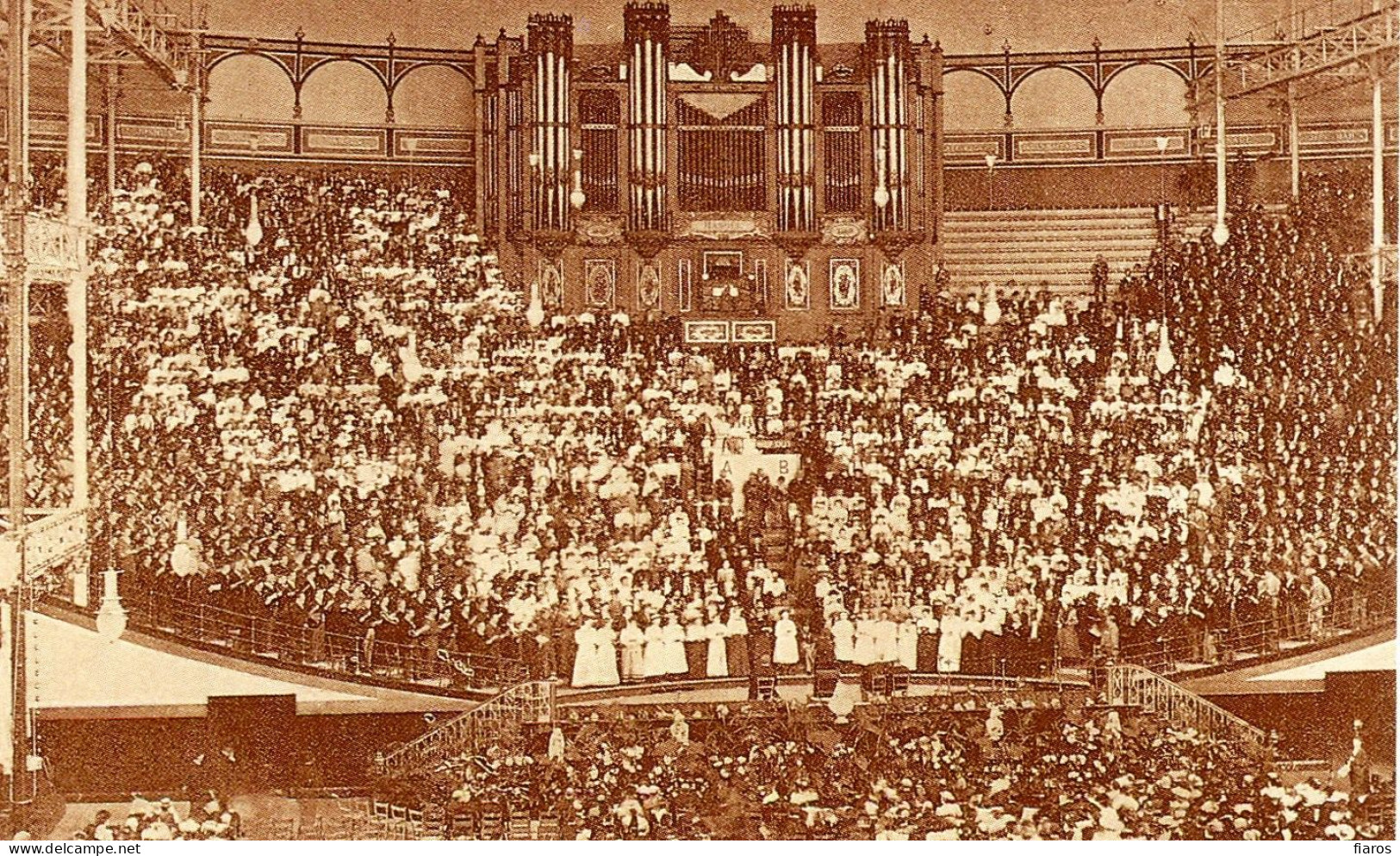 "Temperance Demonstration, C. 1900" Crystal Palace, Alcohol Drinking, Lloyd George [CPM Nostalgia Postcard Reproduction] - Demonstrations