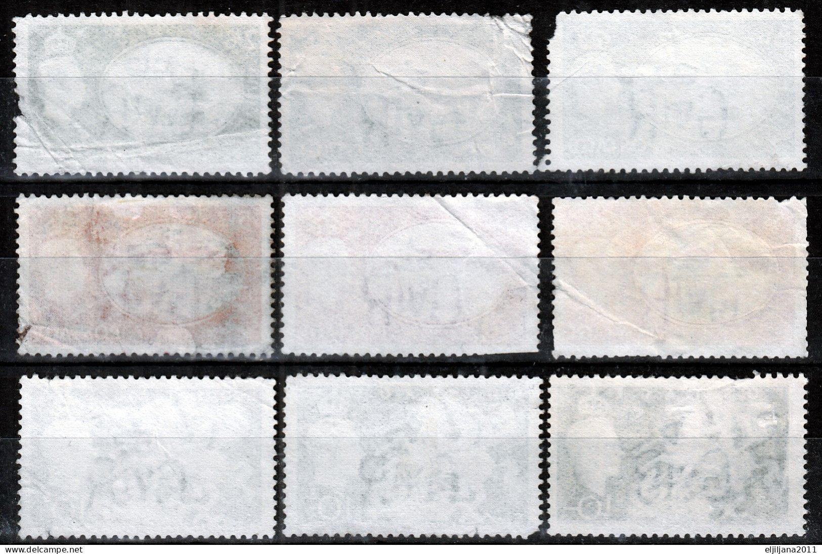 Great Britain - GB / UK 1951 ⁕ 2/6d, 5s, 10s KGVI. Mi.251-253, 9v Used - See Scan (some Damaged) - Oblitérés