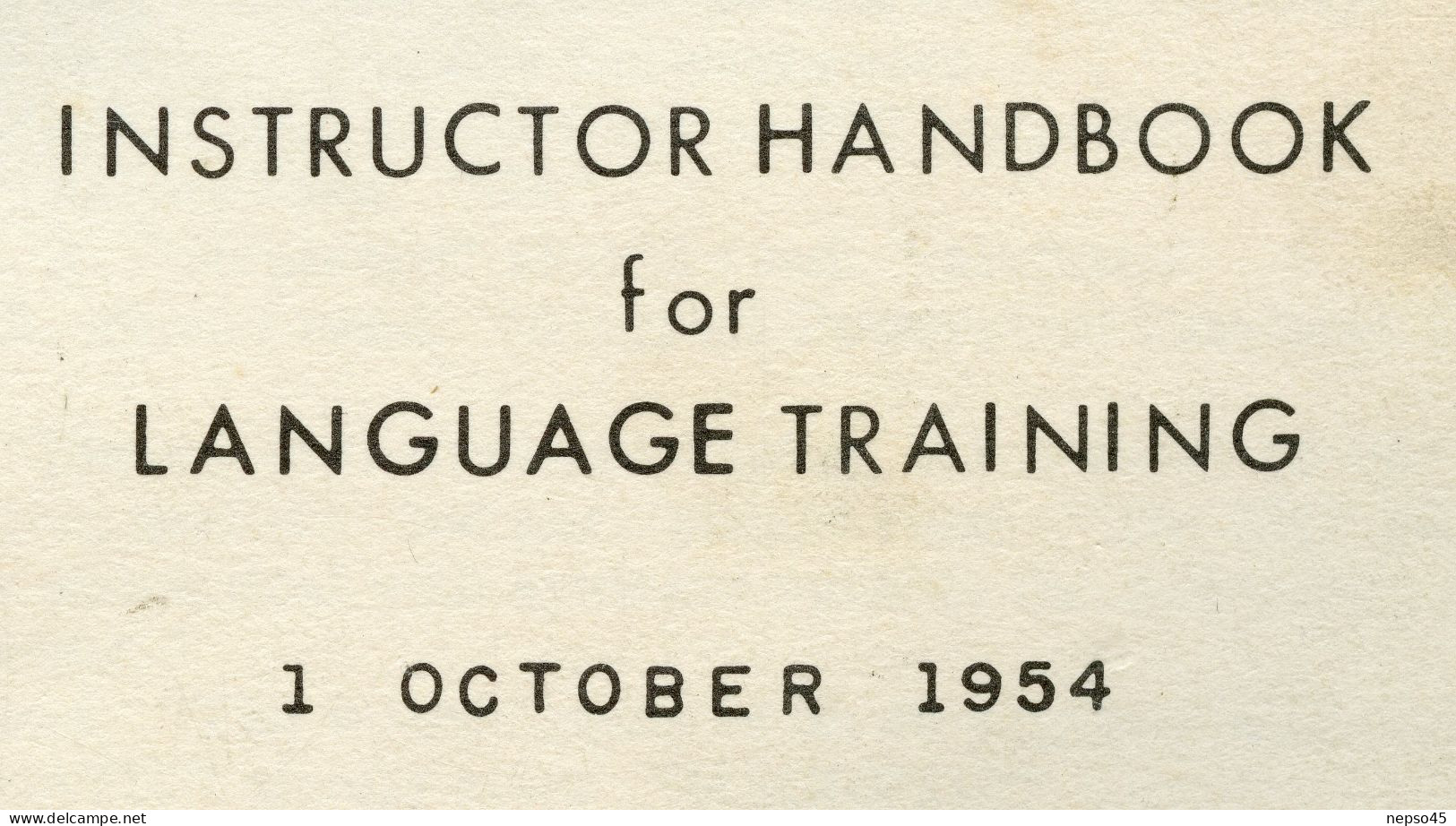 American Aviation English.Technical Phase.1954.HQ Officer Military Schools USAF.Lackland AFB.San Antonio.Texas. - Luchtvaart