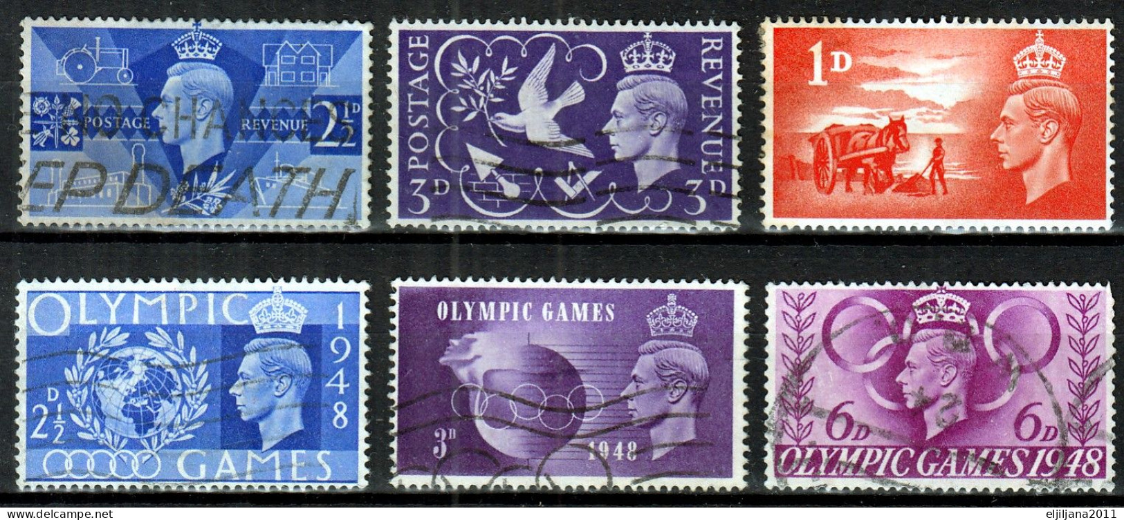 Great Britain - GB / UK 1946 - 1951 ⁕ KGVI. Collection / Lot Of 12v Used - Usati