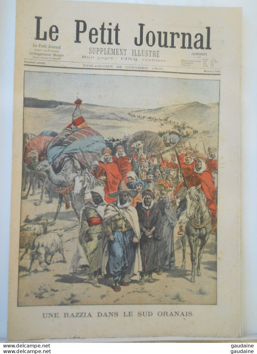 LE PETIT JOURNAL N° 519 - 28 OCTOBRE 1900 - UNE RAZZIA DANS LE SUD ORANAIS - EXPOSITION 1900 PAVILLON DE SERBIE - Le Petit Journal