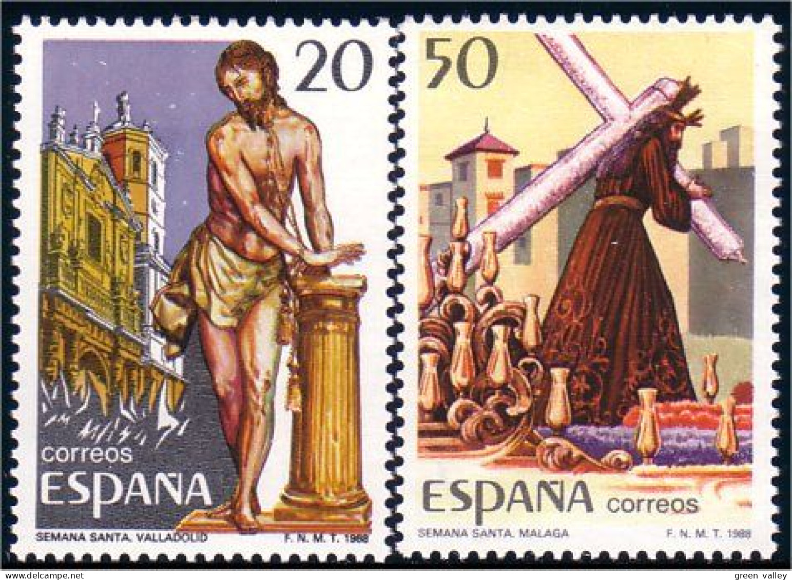 326 Espagne Tableaux Religieux Fernandez Valladolid Malaga Paintings MNH ** Neuf SC (ESP-248) - Religieux