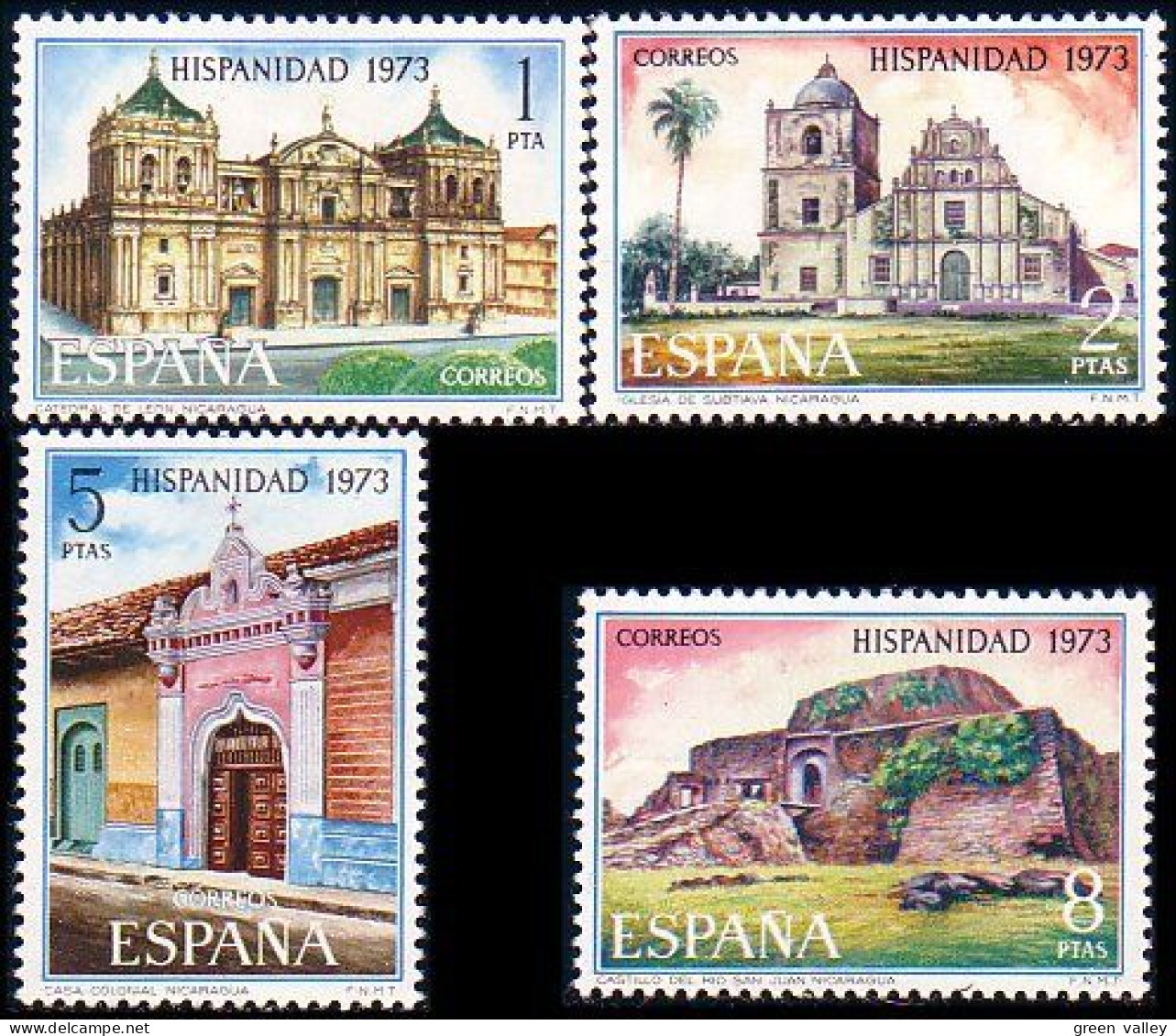 326 Espagne 1973 Cathedrale Castle Chateau Nicaragua MNH ** Neuf SC (ESP-87) - Klöster