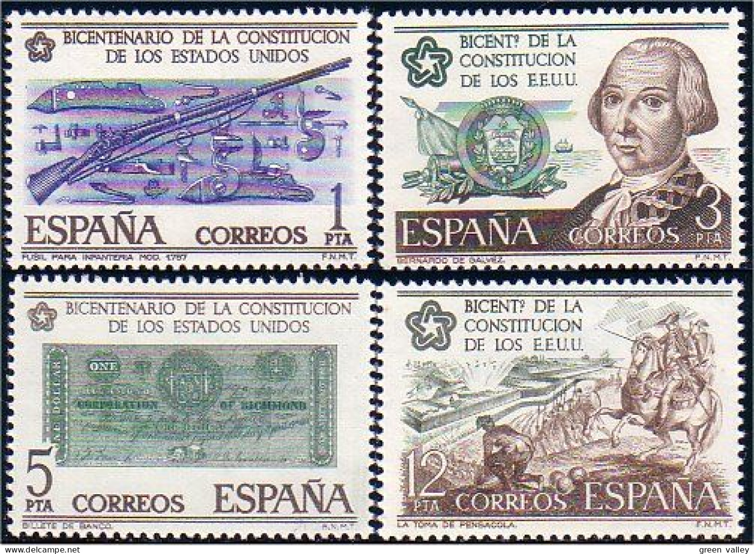 326 Espagne American 200th 1976 MNH ** Neuf SC (ESP-98) - Unabhängigkeit USA