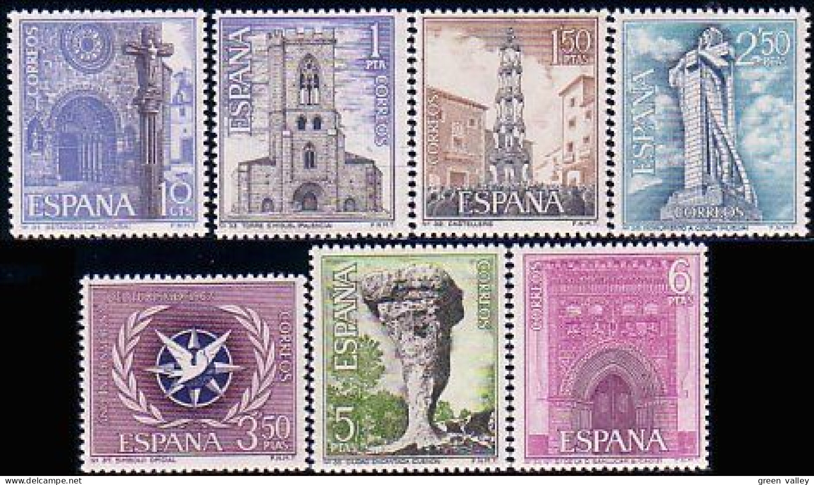 326 Espagne Tourisme 1967 Church Eglise Statue MNH ** Neuf SC (ESP-30) - Castillos