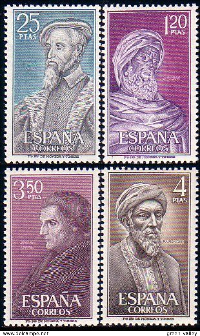 326 Espagne Physicians Averroes Acosta Maimonides Laguna MNH ** Neuf SC (ESP-27) - Médecine