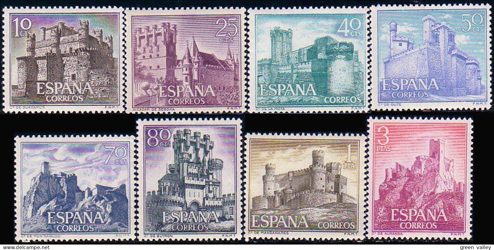 326 Espagne 1966 Chateaux Castles MH * Neuf Ch (ESP-16) - Castillos