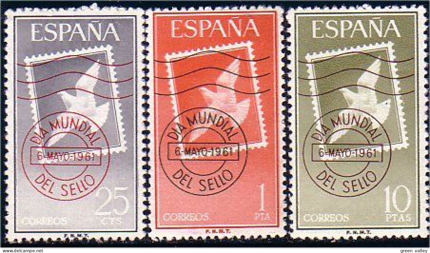 326 Espagne 1961 Stamp Day Journée Du Timbre MH * Neuf Ch (ESP-12) - Tag Der Briefmarke