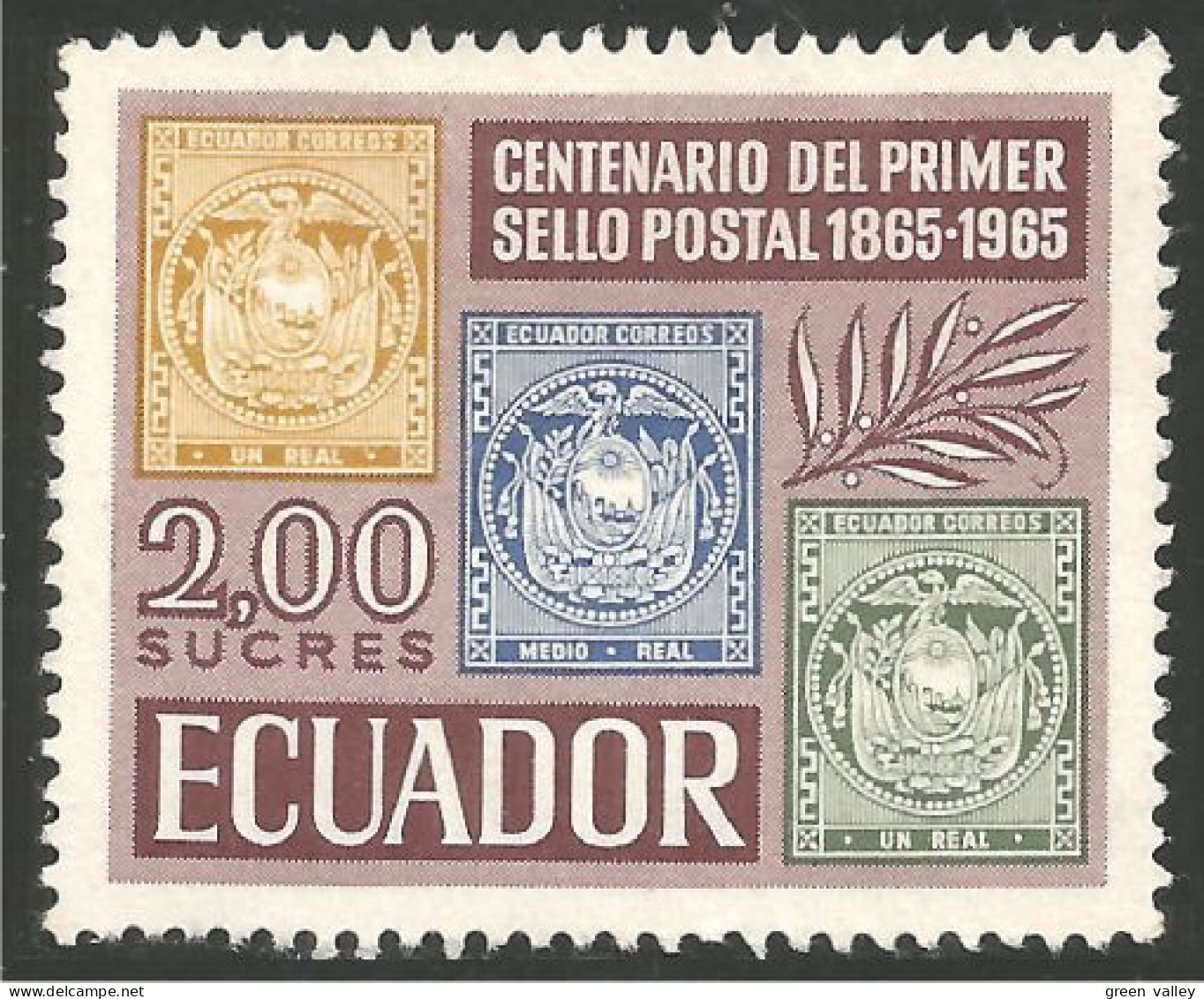 314 Equateur Centennaire Timbre Stamp Centenary No Gum (ECU-99) - Equateur