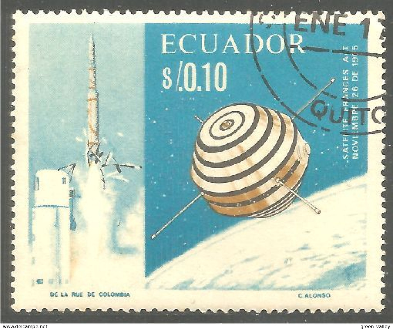 314 Equateur 1967 Espace Space Satellite (ECU-104a) - Equateur