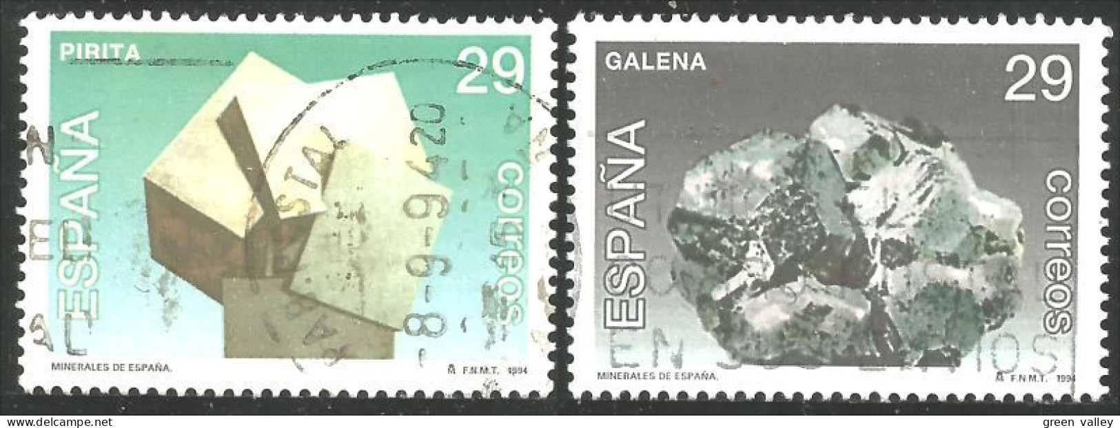 326 Espagne Minéraux Mineral Pyrite Galène Galena Pirite Pirita (ESP-408) - Minerali