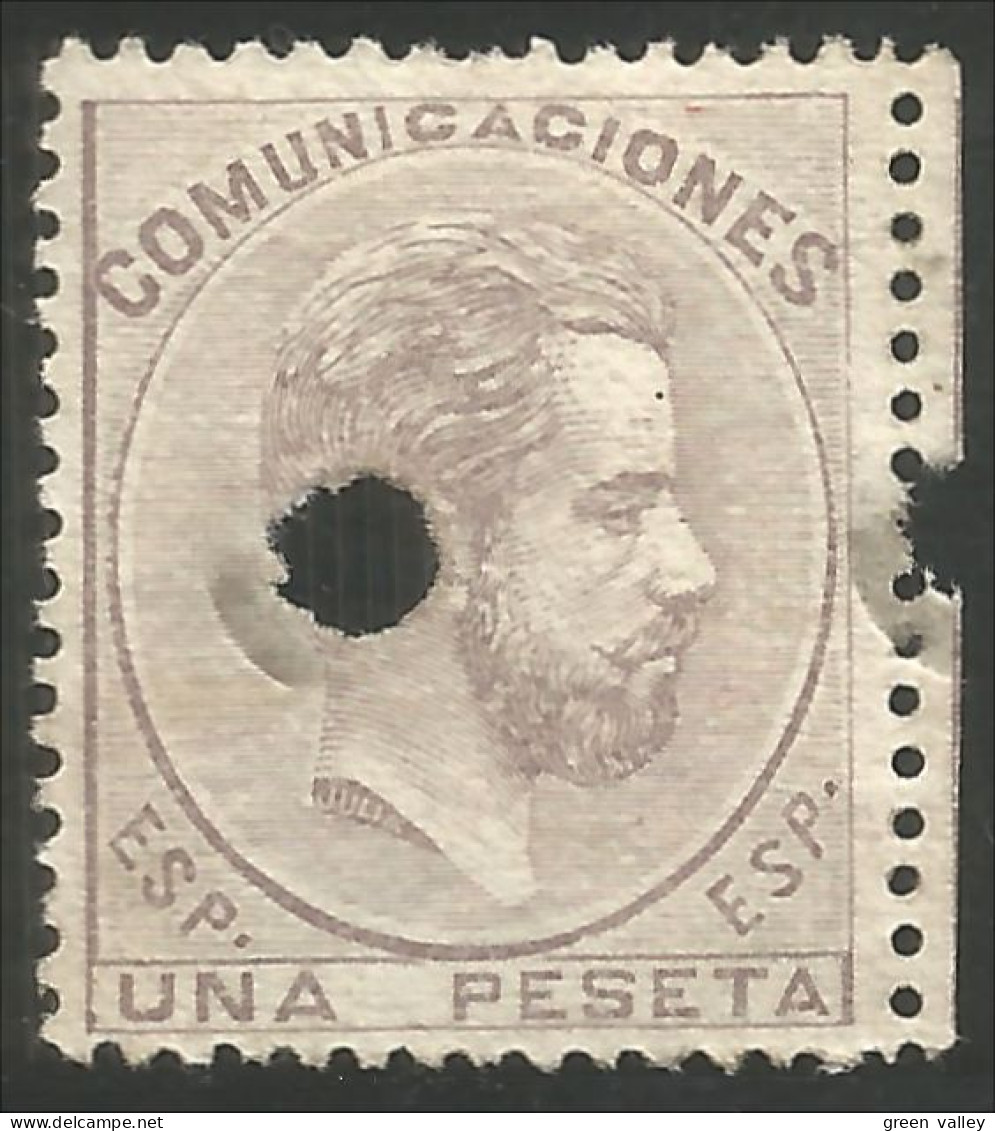 326 Espagne Roi King Amadeo 1 Peseta (ESP-365) - Gebraucht