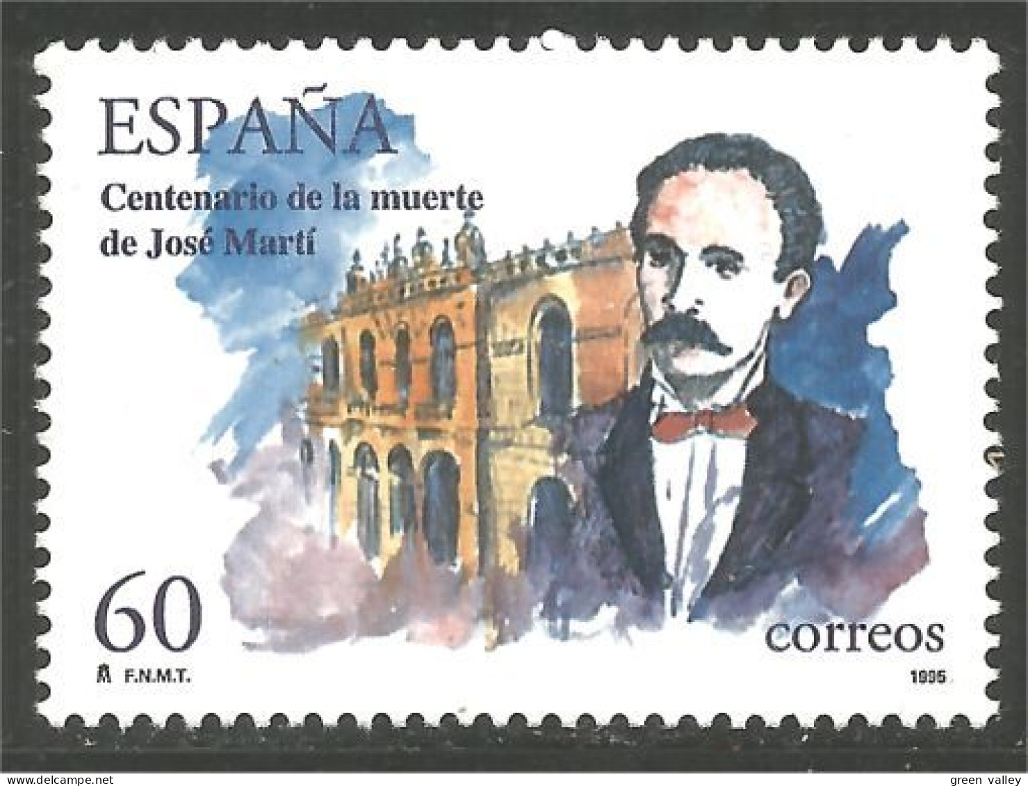 326 Espagne José Marti Ecrivain Cubain Cuban Writer MNH ** Neuf SC (ESP-358) - Scrittori