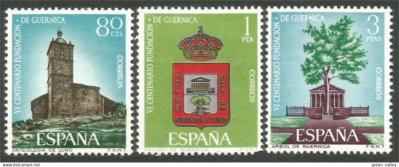 326 Espagne Guernica Church Eglise Coat Arms Armoiries MNH ** Neuf SC (ESP-359) - Abbeys & Monasteries