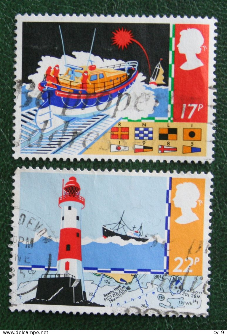 SAFETY AT SEA Lighthouse Leuchturm Mi (1031-1032) 1985 Used Gebruikt Oblitere ENGLAND GRANDE-BRETAGNE GB GREAT BRITAIN - Used Stamps