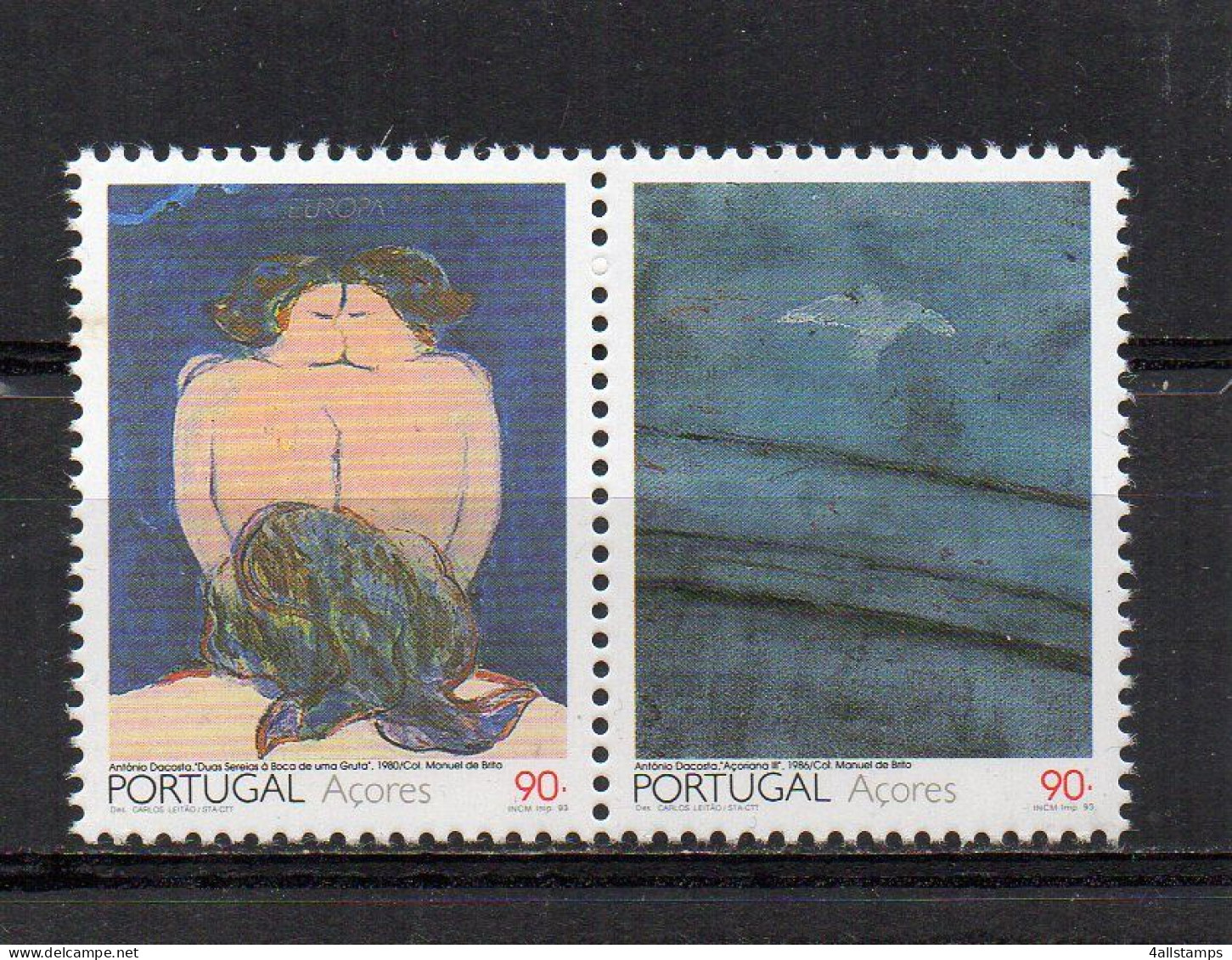 1993 Azoren Mi N° 434/435 ** : MNH, Postfris, Postfrisch , Neuf Sans Charniere - 1993