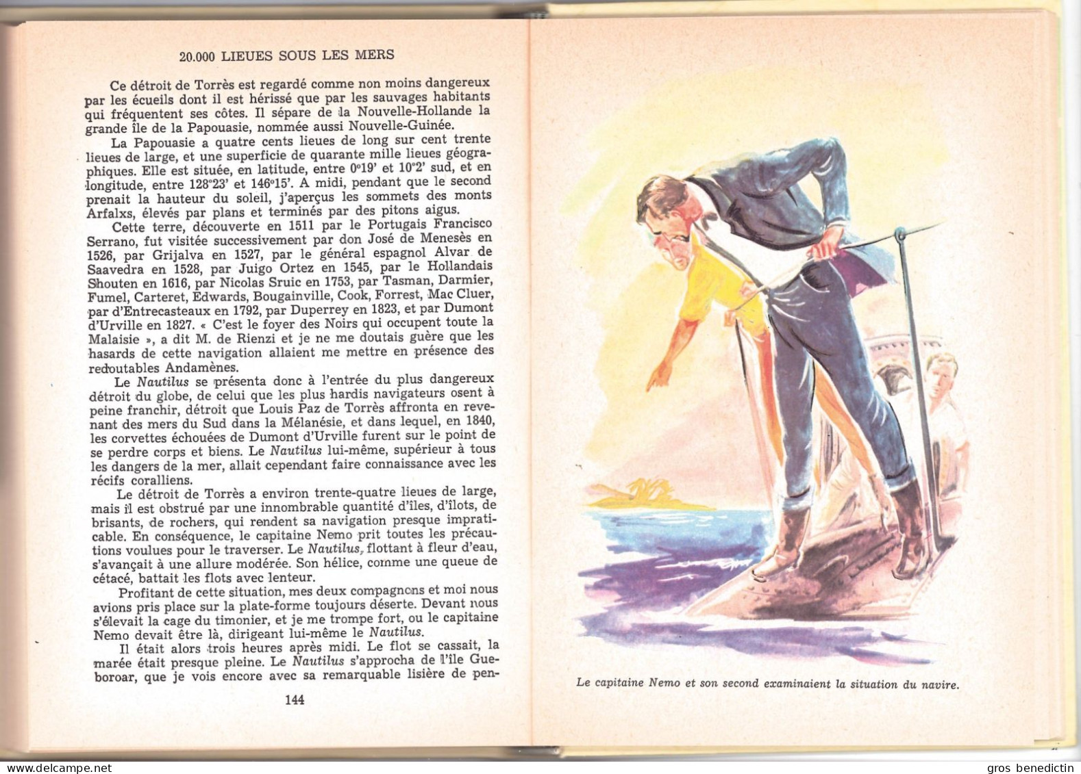 Idéal Bibliothèque N°75 Avec Jaquette - Jules Verne - "Vingt Mille Lieues Sous Les Mers (T1)" - 1966 - #Ben&JVerne - Ideal Bibliotheque