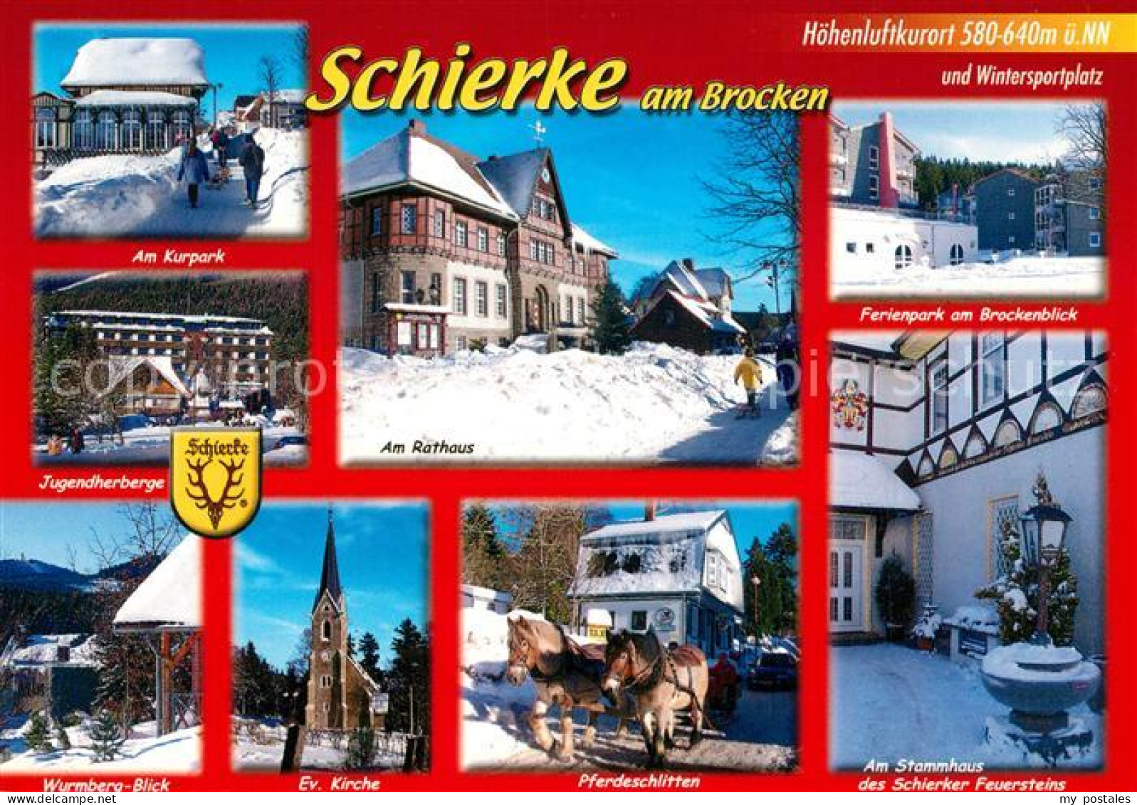 73276823 Schierke Harz Rathaus Jugendherberge Kurpark Brocken Stammhaus Pferdesc - Schierke