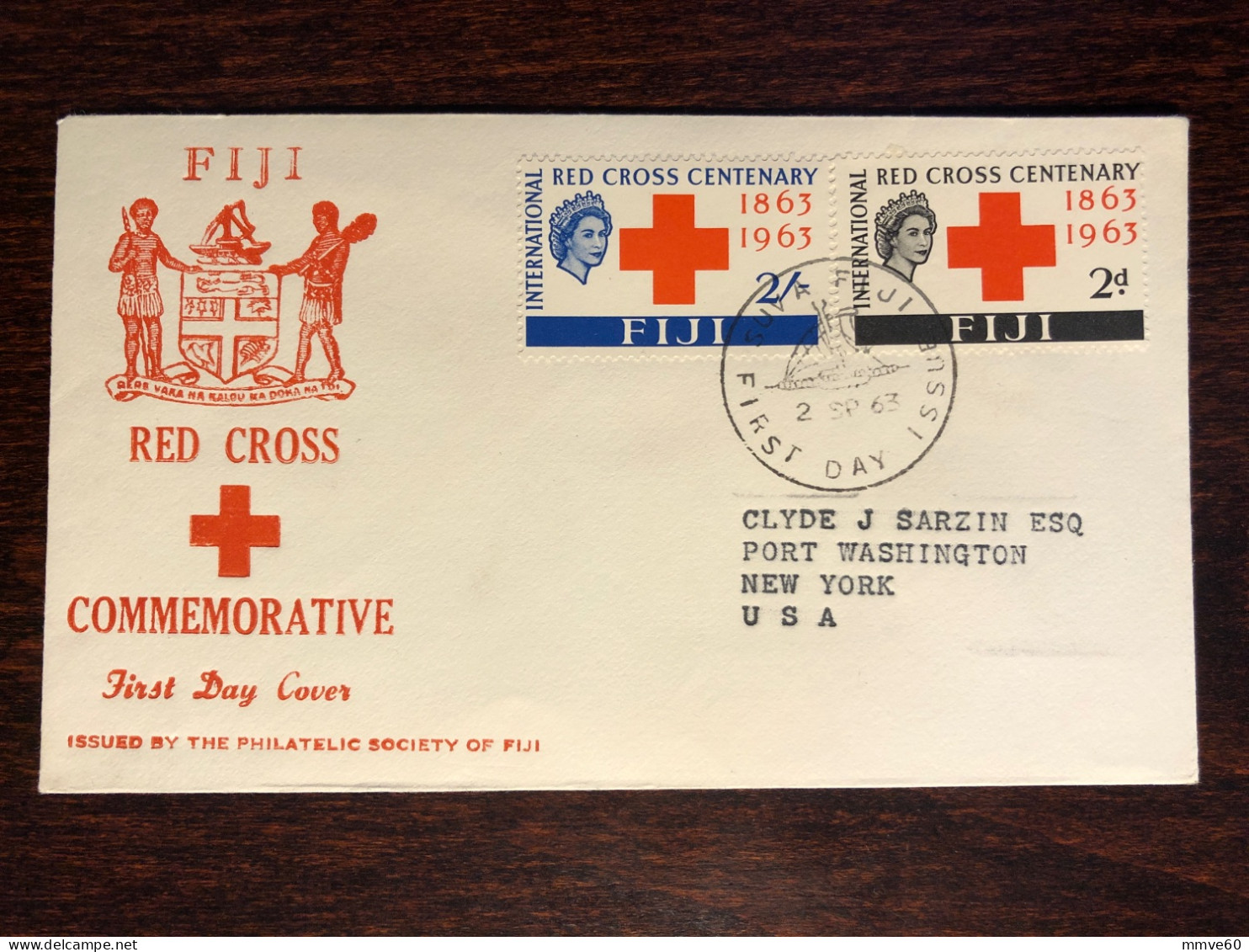 FIJI FDC COVER 1963 YEAR RED CROSS HEALTH MEDICINE STAMPS - Fidji (...-1970)