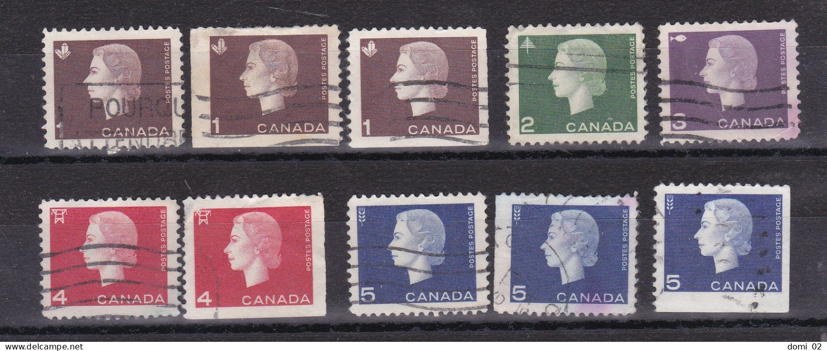 Elisabeth II   Y&T 328/332  Avec Diverses Dentelures - Used Stamps