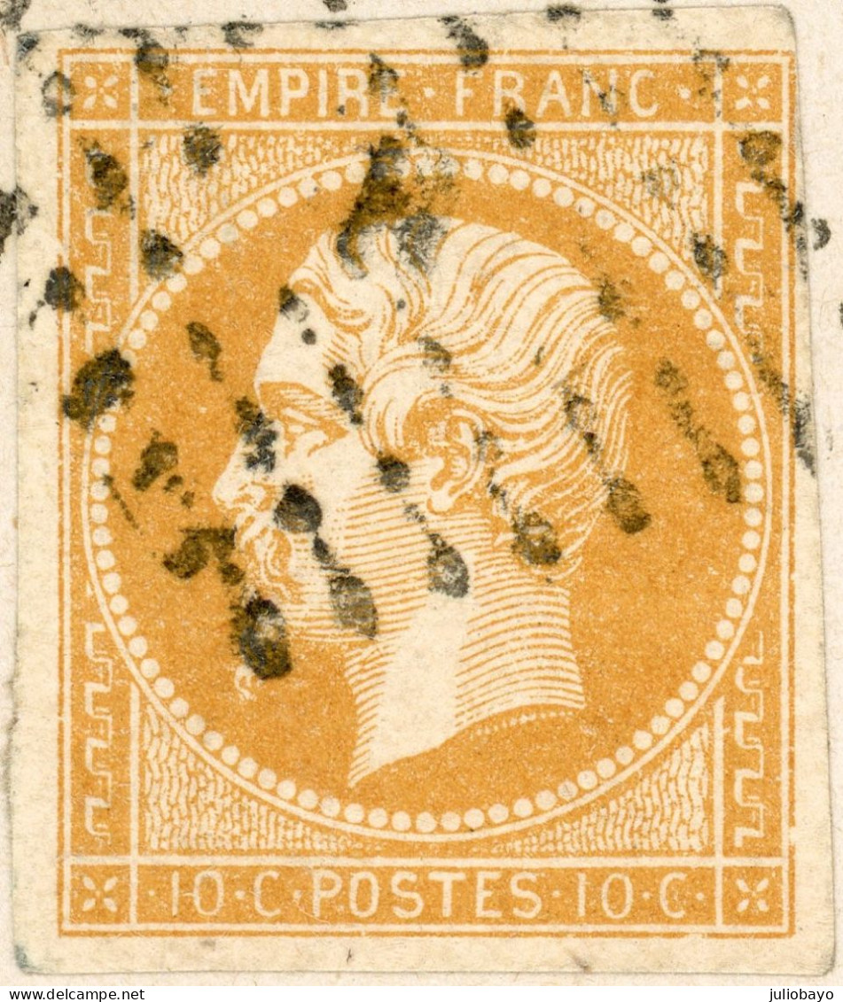 19 Janvier 1857 N°13A TB,losange H Lettre Entière Paris Pour Paris - 1849-1876: Klassik