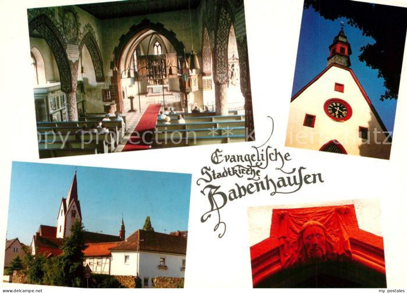 73273120 Babenhausen Hessen Evangelische Stadtkirche Chorraum Langhaus Residenzk - Babenhausen