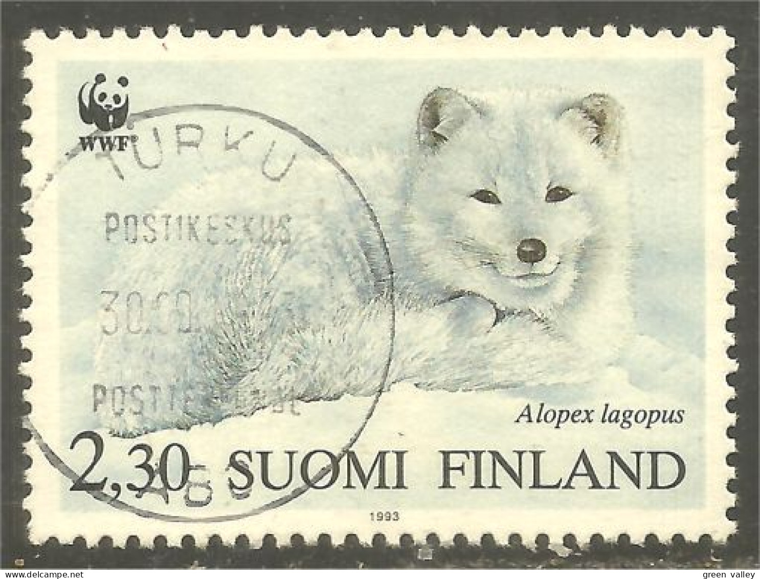396 Finland 1993 TURKU ABO Renard Fox Fuchs Vos Zorro Volpe Raposa (FIN-187a) - Oblitérés